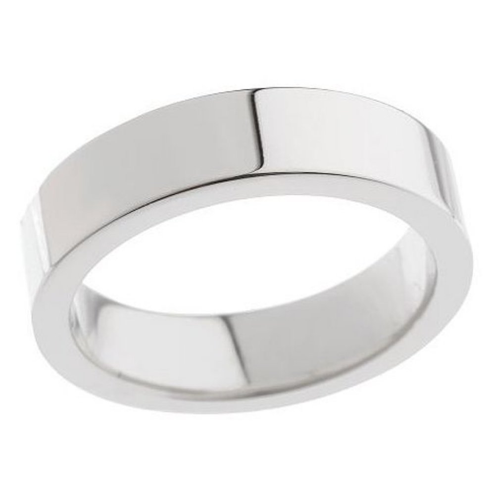 QVC Epiphany Platinum Clad High Polished Band Ring  0412